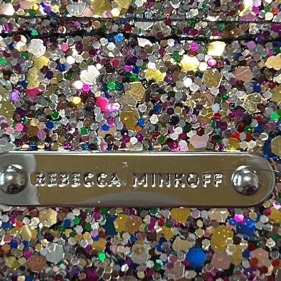 Super fun, Rebecca Minkoff zipper detail clutch used once and multicolor glitter - Picture 3 of 8